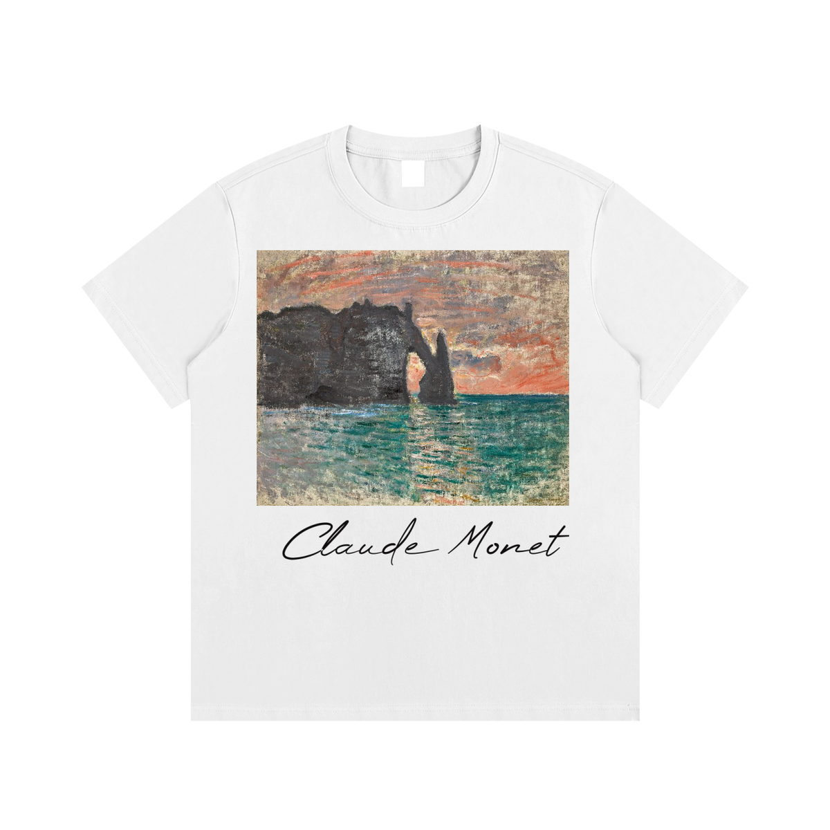 Claude Monet — The Cliffs at Étretat — 220gsm T-Shirt