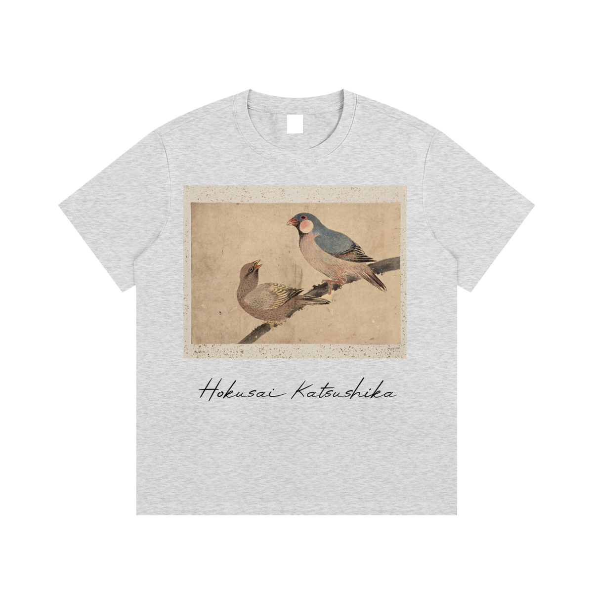 Katsushika Hokusai — Bird on a Blossoming Branch — 220gsm T-Shirt