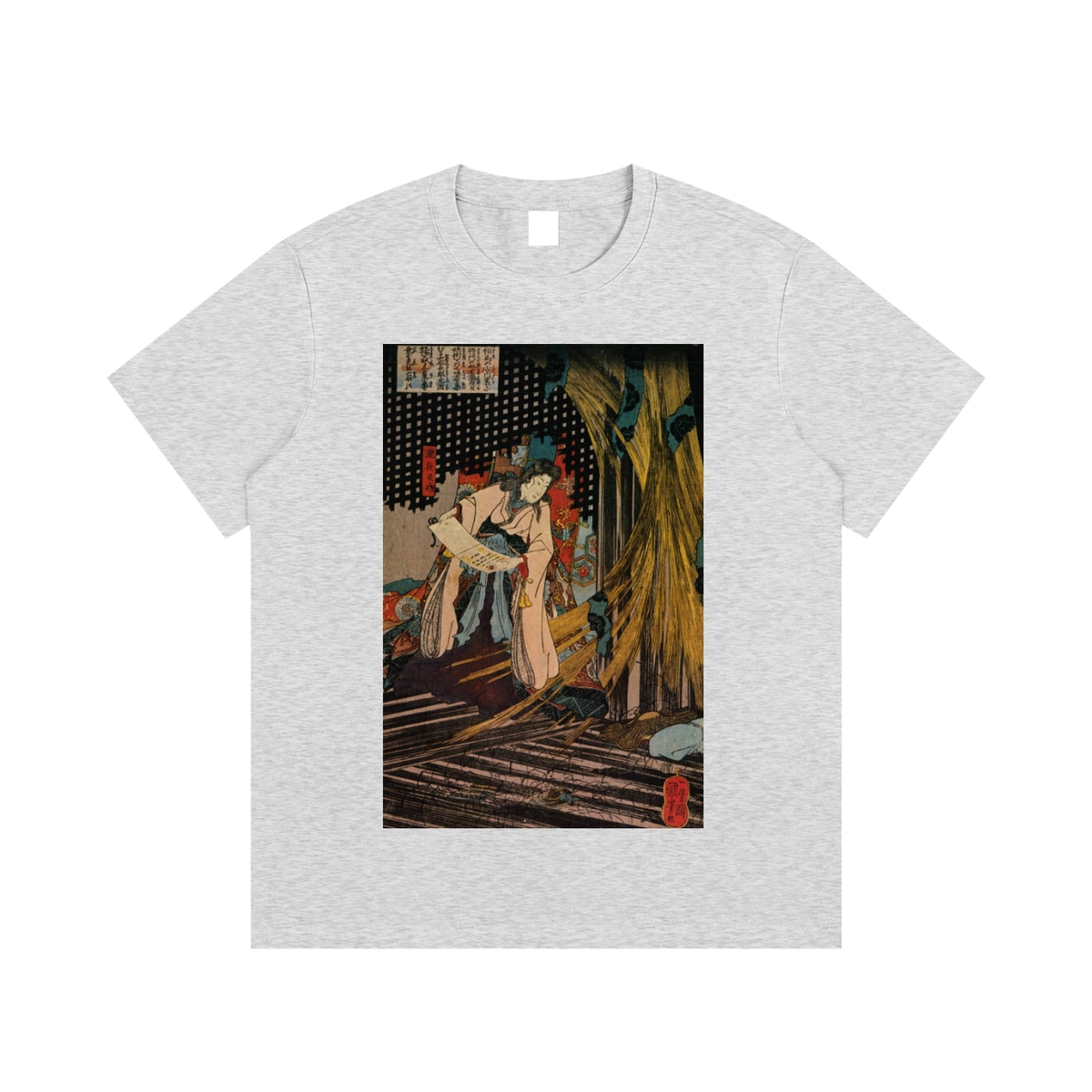 Utagawa Kuniyoshi — Warriors in a Garden — 220gsm T-Shirt