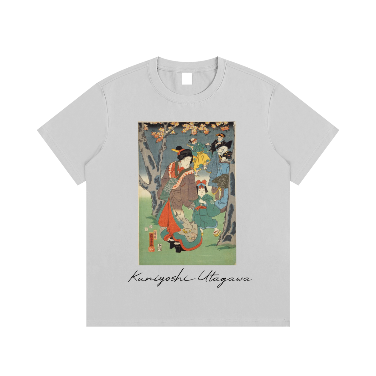 Utagawa Kuniyoshi — Beauties in a Garden — 220gsm T-Shirt