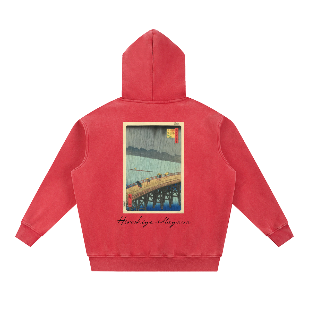 Utagawa Hiroshige — Plum Park in Kameido — 355gsm Hoodie