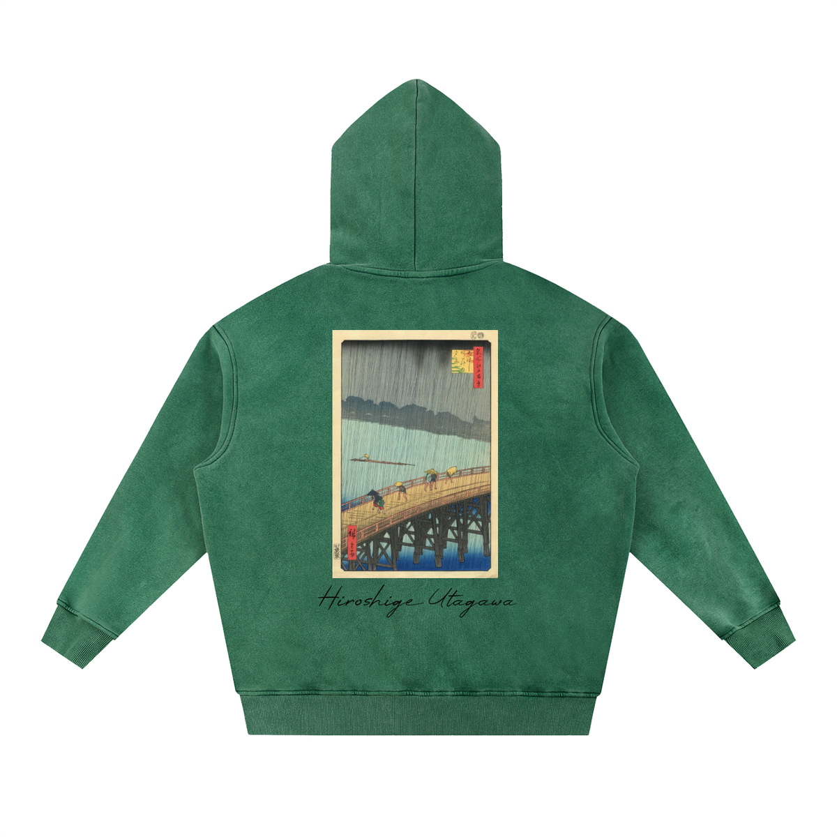 Utagawa Hiroshige — Plum Park in Kameido — 355gsm Hoodie