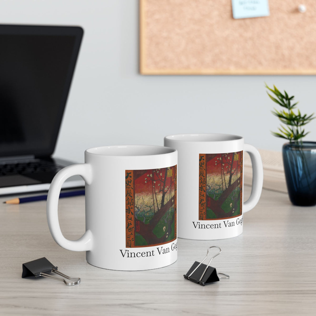 Vincent van Gogh Art Ceramic Mug — Famous Painter Portrait Coffee Cup (11oz, 15oz)