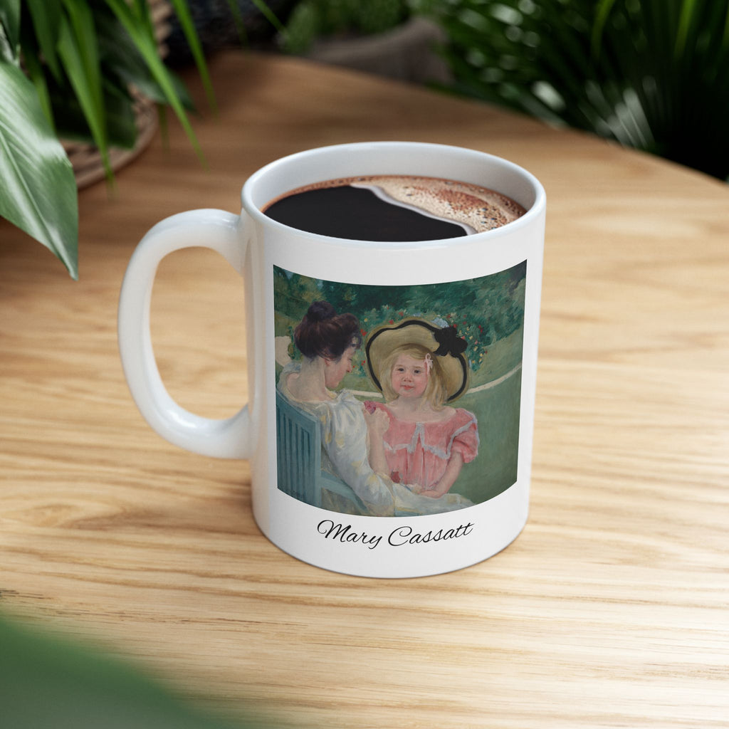 Mary Cassatt Impressionist Ladies Ceramic Mug — Vintage Garden Art Coffee Cup (11oz & 15oz)