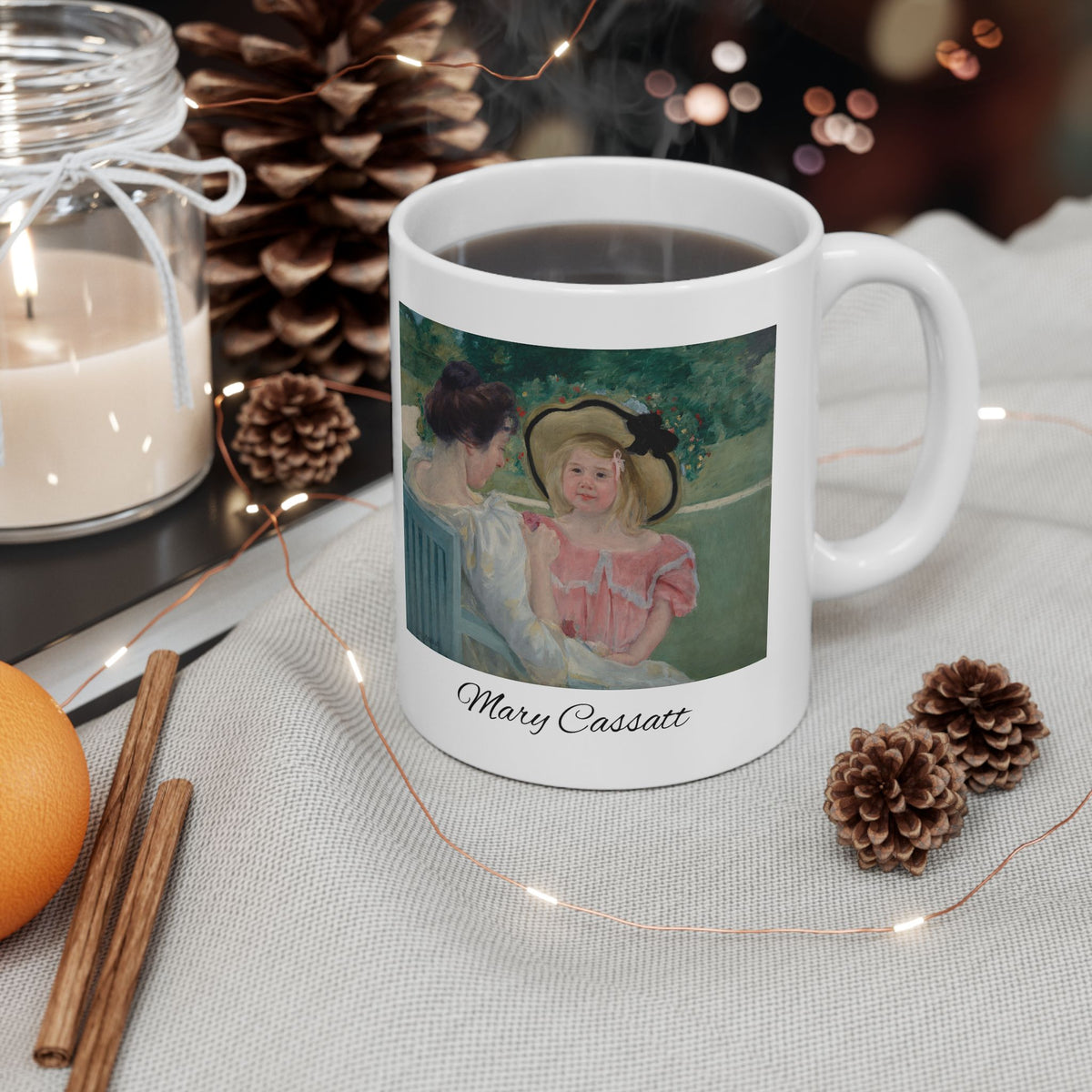 Mary Cassatt Impressionist Ladies Ceramic Mug — Vintage Garden Art Coffee Cup (11oz & 15oz)
