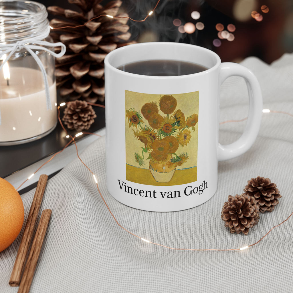 Vincent van Gogh Sunflowers Ceramic Mug — Fine Art Coffee Cup (11oz & 15oz)
