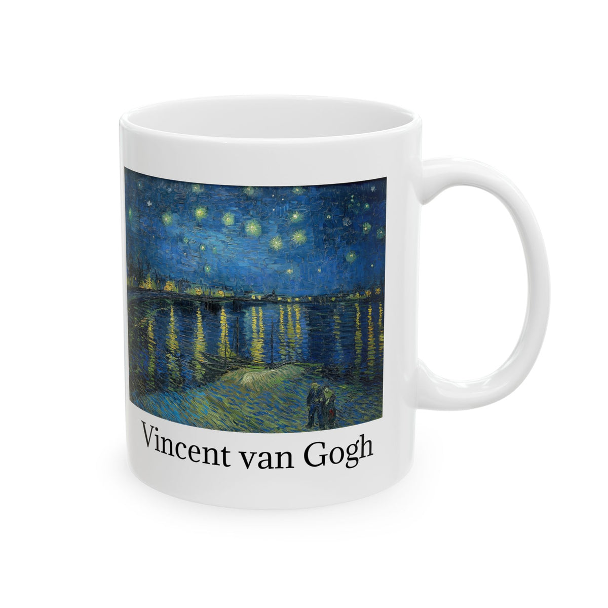 Vincent van Gogh Starry Night Over the Rhône Ceramic Mug — 11oz/15oz Art Coffee Cup