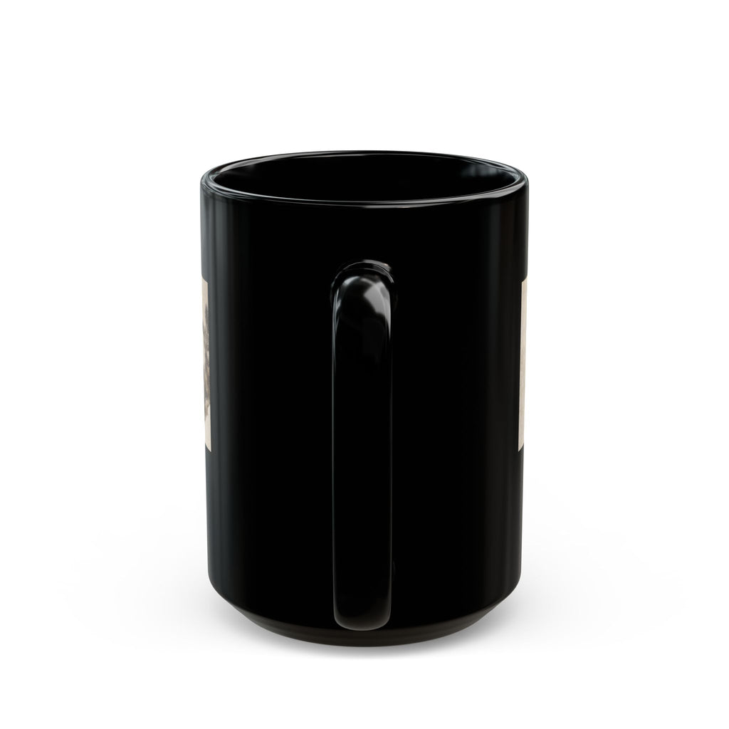 Hokusai Katsushika Hokusai Sunrise Black Ceramic Mug (11oz & 15oz) — Japanese Wave Art Coffee Cup