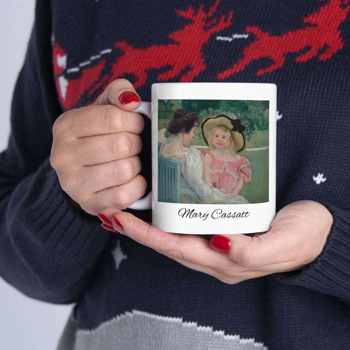 Mary Cassatt Impressionist Ladies Ceramic Mug — Vintage Garden Art Coffee Cup (11oz & 15oz)