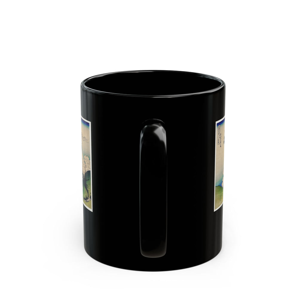 Hokusai Katsushika Hokusai Mount Fuji Black Ceramic Mug — Classic Japanese Wave Art (11oz, 15oz)