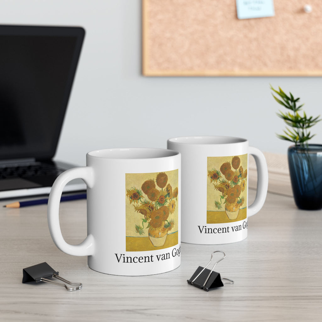 Vincent van Gogh Sunflowers Ceramic Mug — Fine Art Coffee Cup (11oz & 15oz)