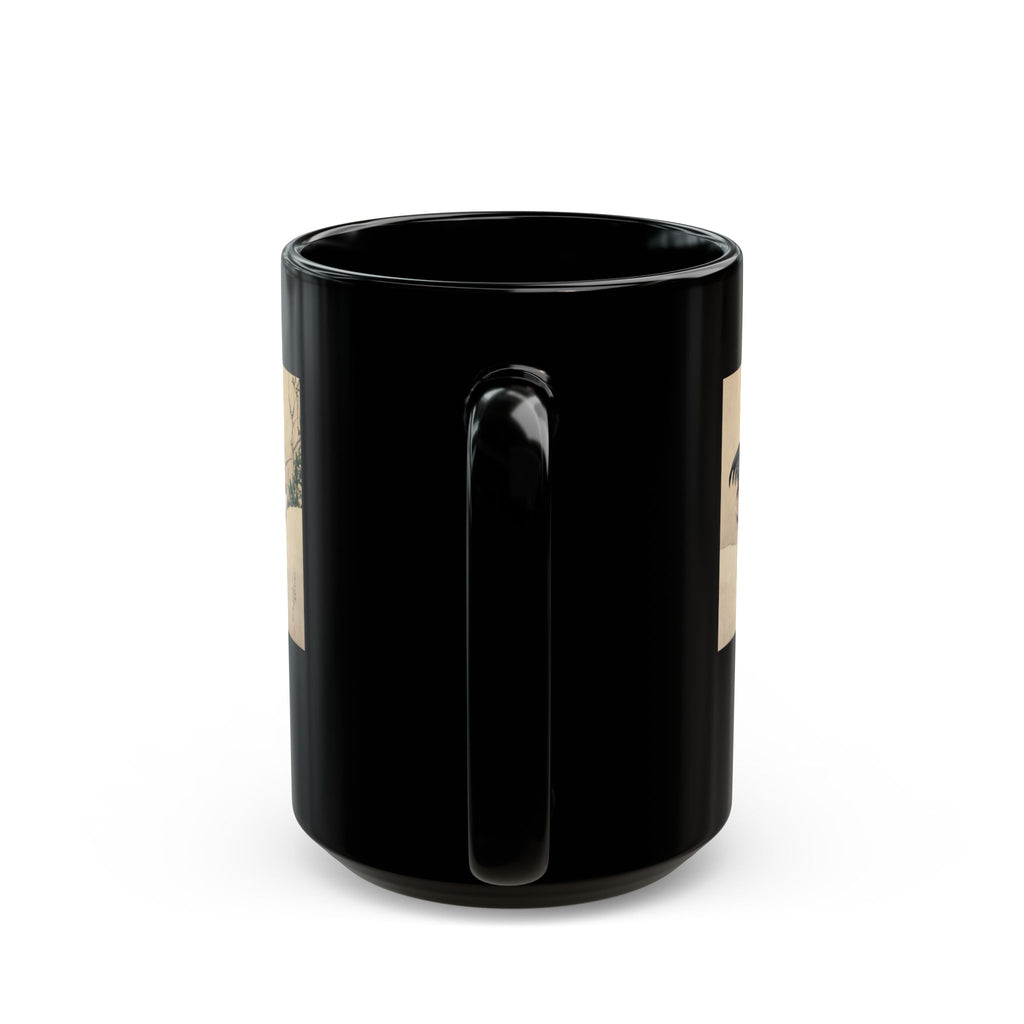 Hokusai Katsushika Hokusai Rooster Black Coffee Mug (11oz/15oz)