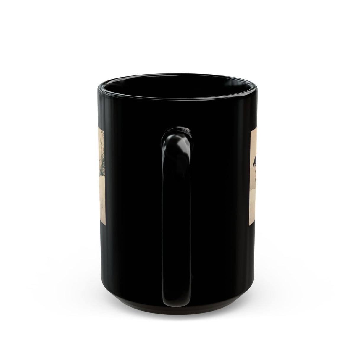Hokusai Katsushika Hokusai Rooster Black Coffee Mug (11oz/15oz)