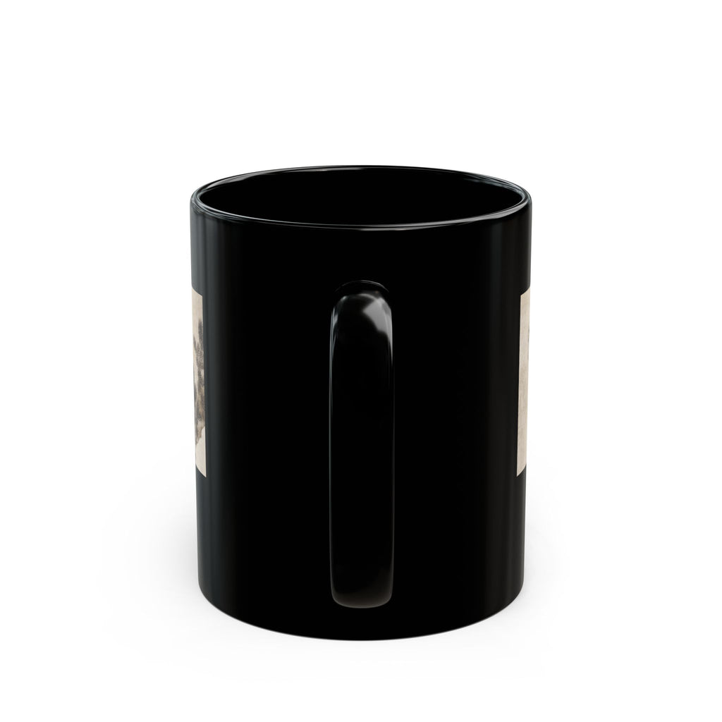 Hokusai Katsushika Hokusai Sunrise Black Ceramic Mug (11oz & 15oz) — Japanese Wave Art Coffee Cup