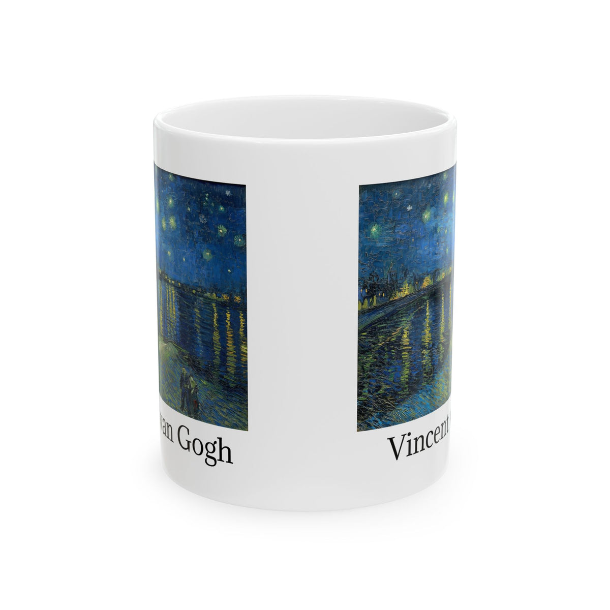 Vincent van Gogh Starry Night Over the Rhône Ceramic Mug — 11oz/15oz Art Coffee Cup