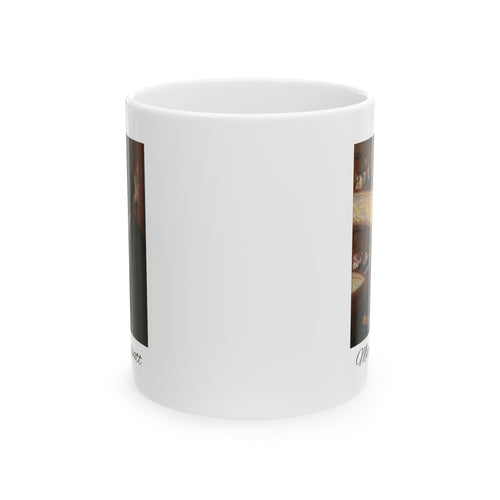 Ceramic Mug — Vintage Coffee Shop Art Print Mug (11oz/15oz)