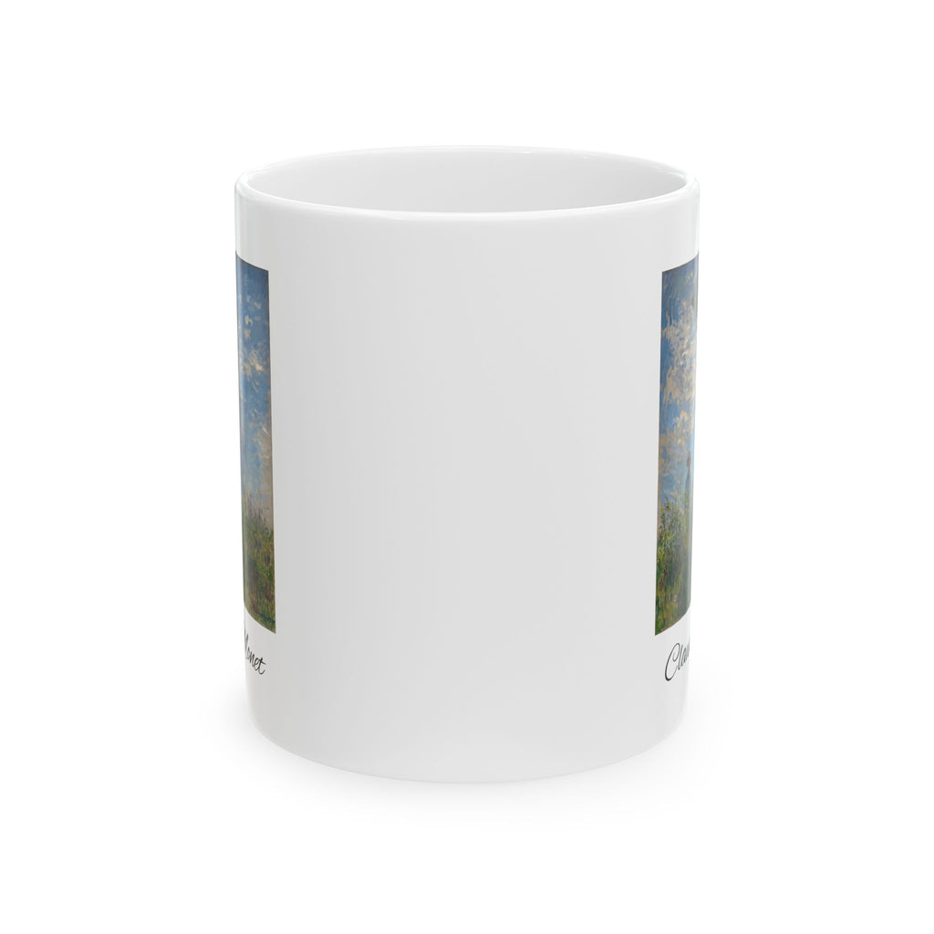 Claude Monet Ceramic Mug - 'Chive' Botanical Art Coffee Cup (11oz/15oz)