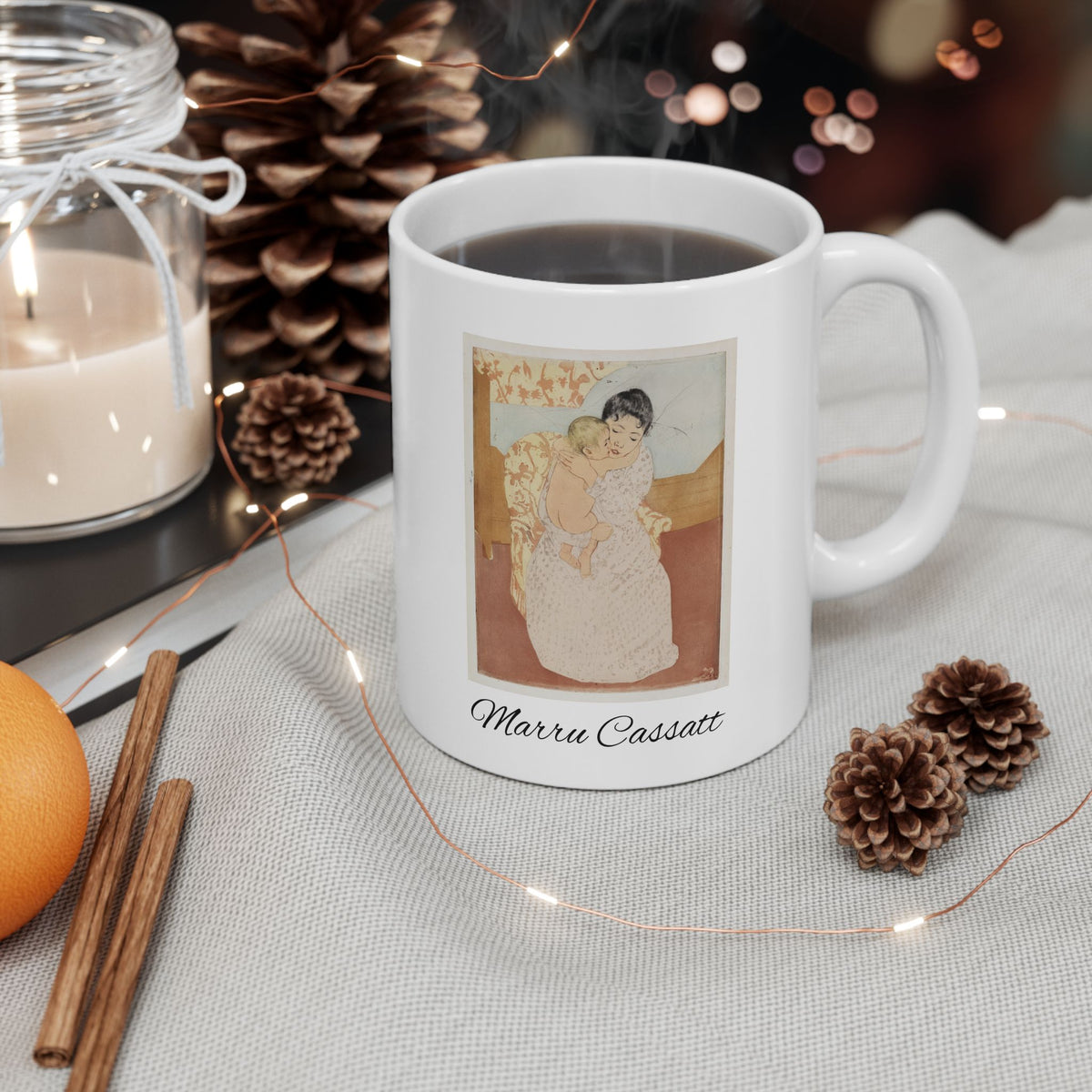 Mary Cassatt Vintage Autumn Coffee Mug — Cozy Fall Landscape Ceramic Mug (11oz, 15oz)