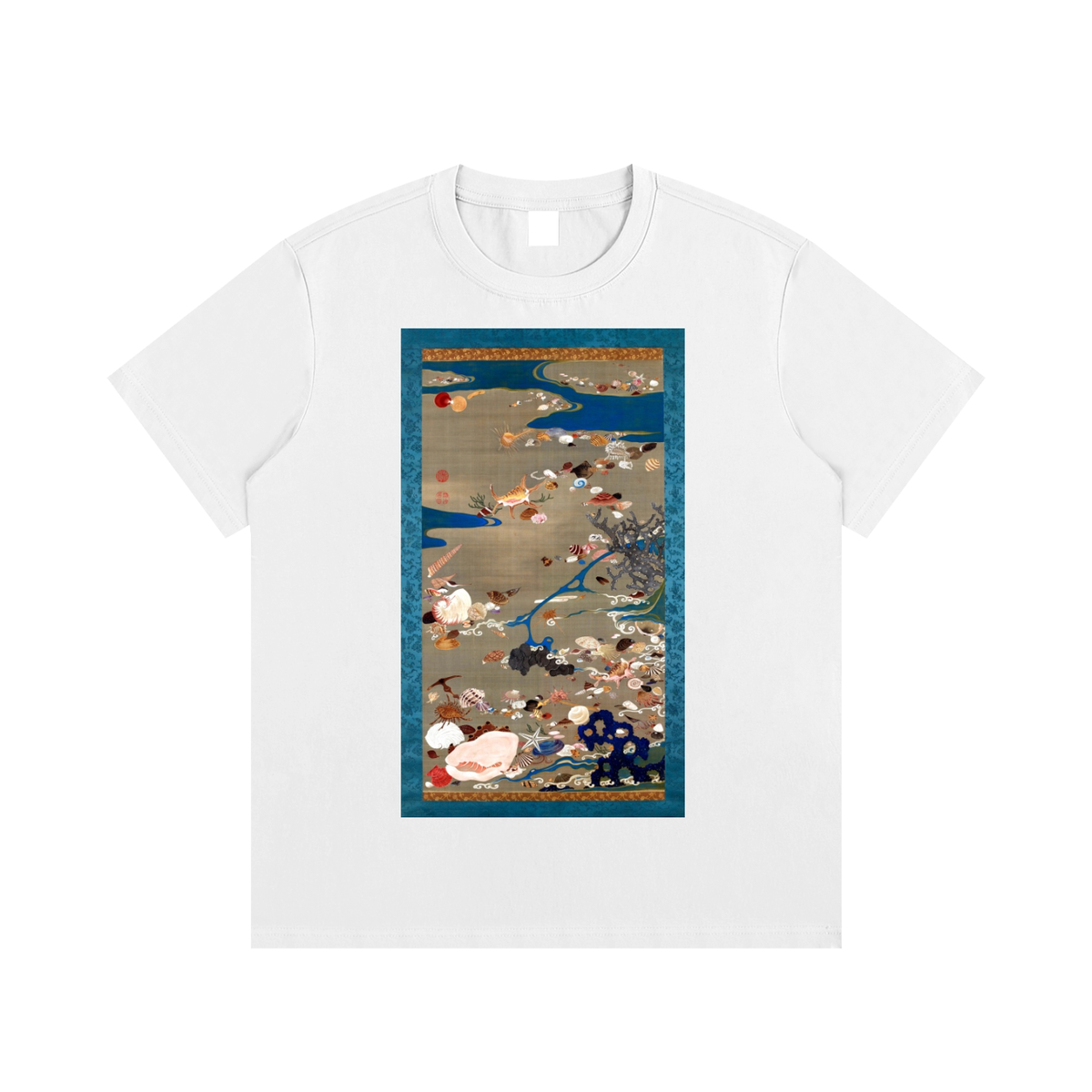 Ogata Kōrin — Cranes by the Water — 220gsm T-Shirt