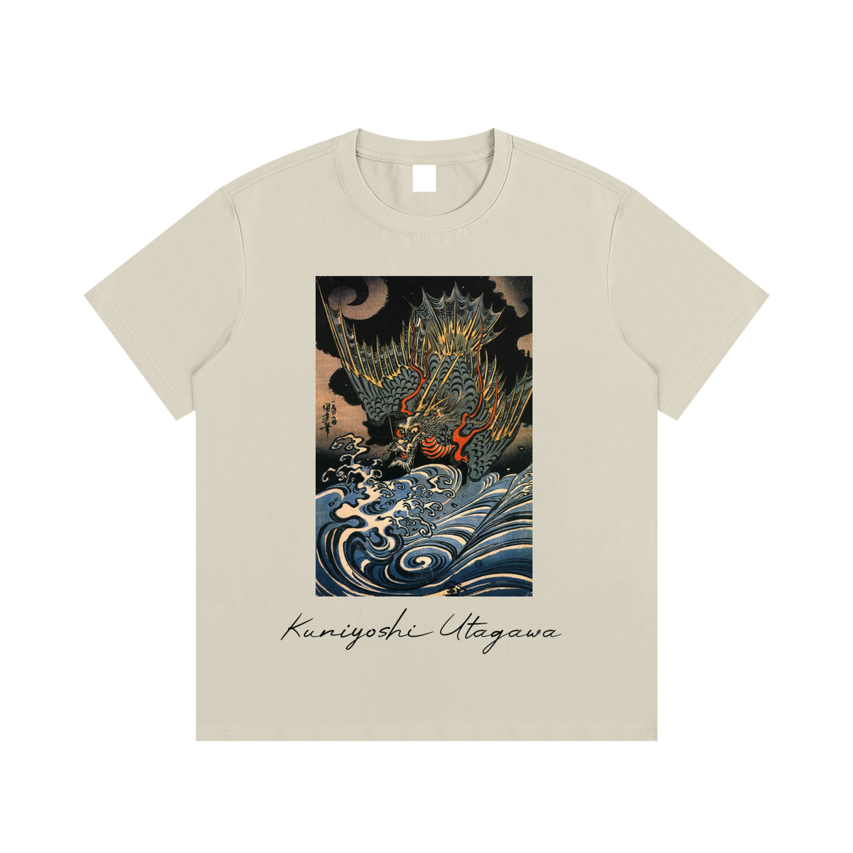 Utagawa Kuniyoshi — Warrior Taming a Demon — 220gsm T-Shirt