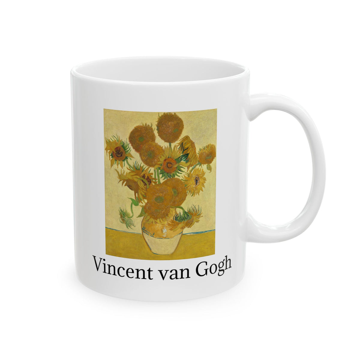 Vincent van Gogh Sunflowers Ceramic Mug — Fine Art Coffee Cup (11oz & 15oz)