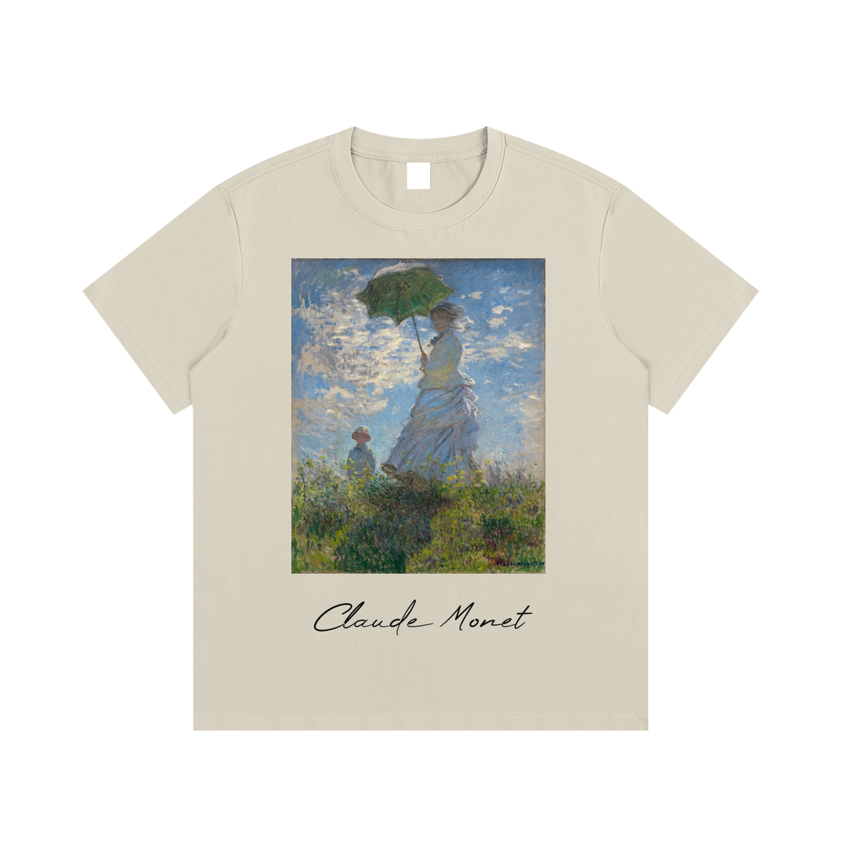 Claude Monet — Woman with a Parasol — 220gsm T-Shirt