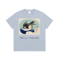 Katsushika Hokusai — Hawk in Flight over Waves — 220gsm T-Shirt