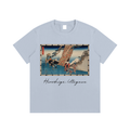 Utagawa Hiroshige — Geese over the Water — 220gsm T-Shirt