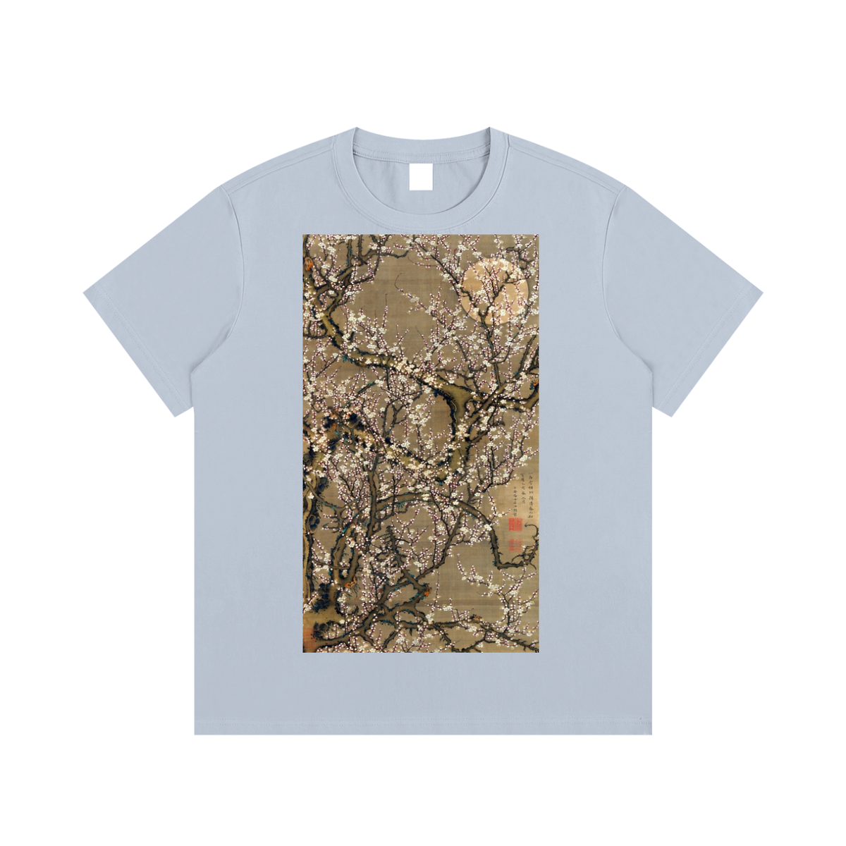 Ogata Kōrin — Red and White Plum Blossoms — 220gsm T-Shirt