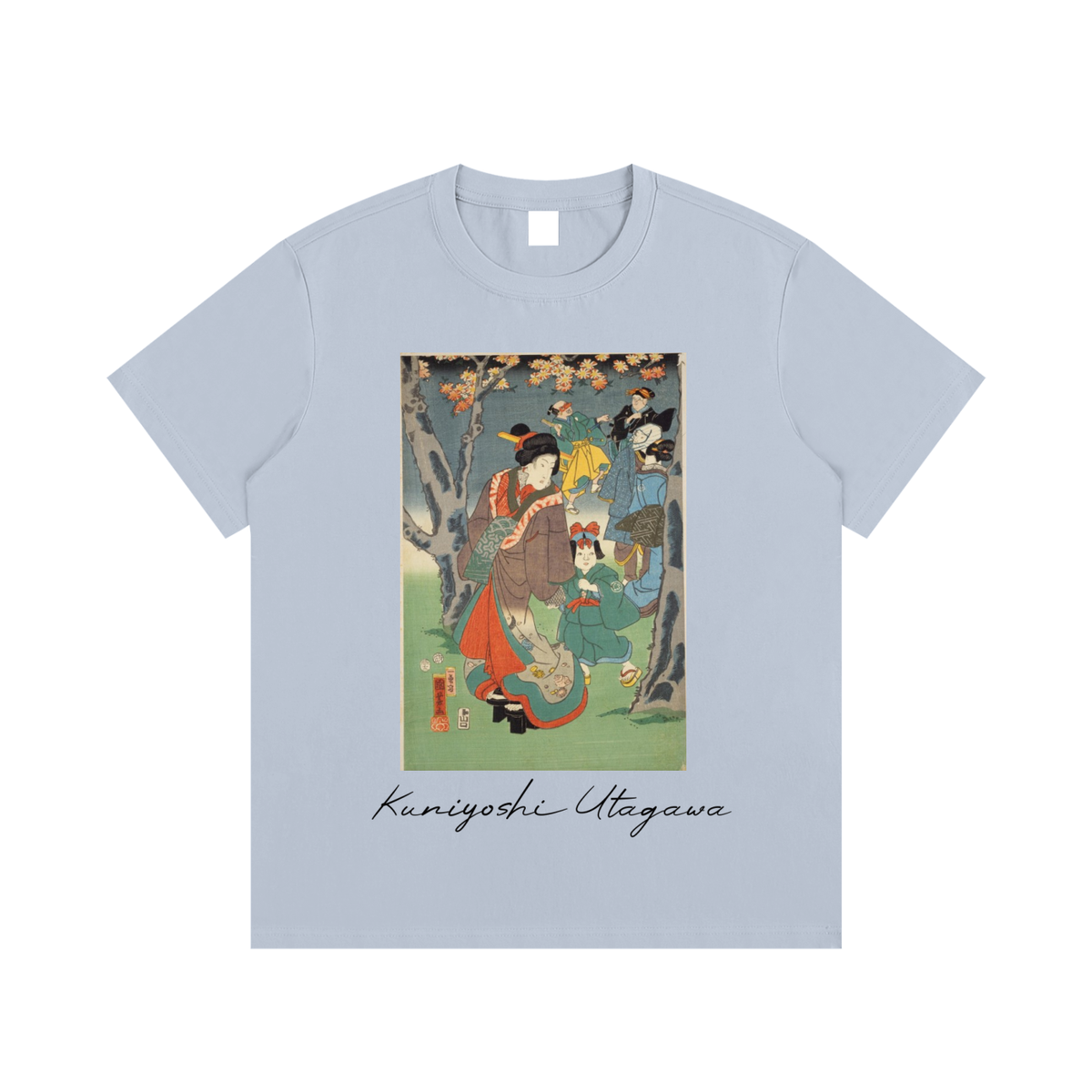 Utagawa Kuniyoshi — Beauties in a Garden — 220gsm T-Shirt