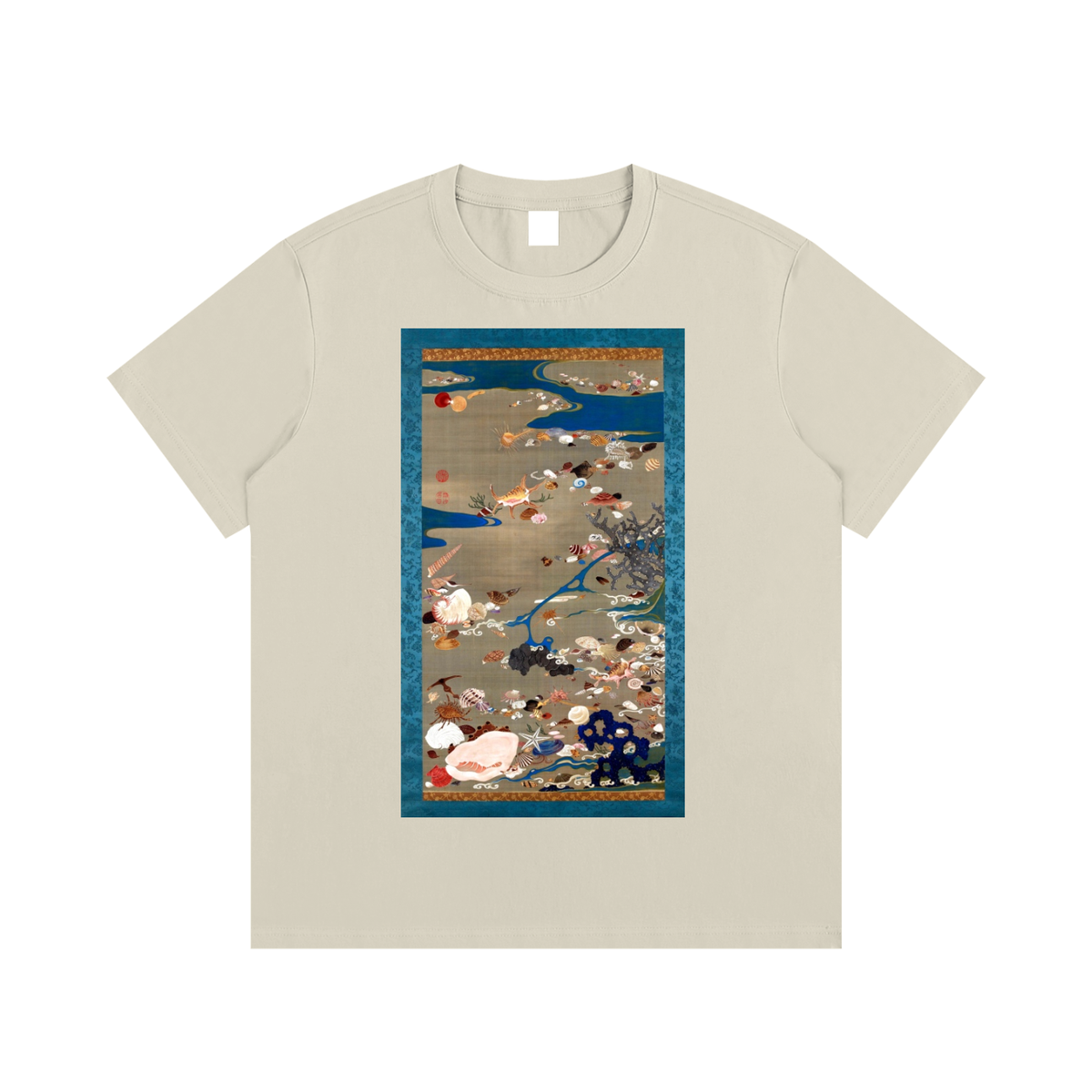 Ogata Kōrin — Cranes by the Water — 220gsm T-Shirt