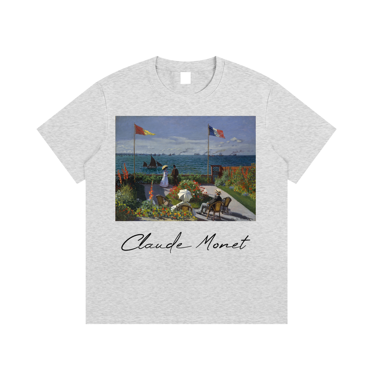 Claude Monet — The Beach at Trouville — 220gsm T-Shirt