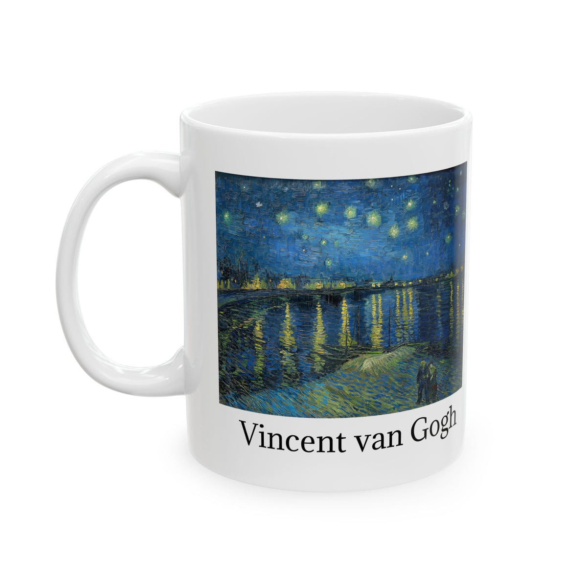 Vincent van Gogh Starry Night Over the Rhône Ceramic Mug — 11oz/15oz Art Coffee Cup