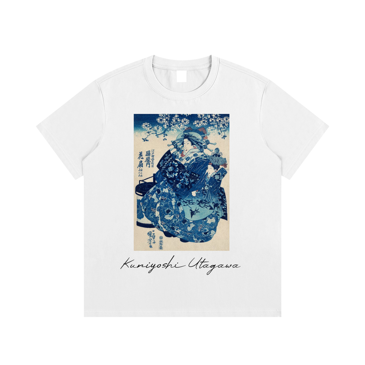 Utagawa Kuniyoshi — Warrior in Blue Armor — 220gsm T-Shirt