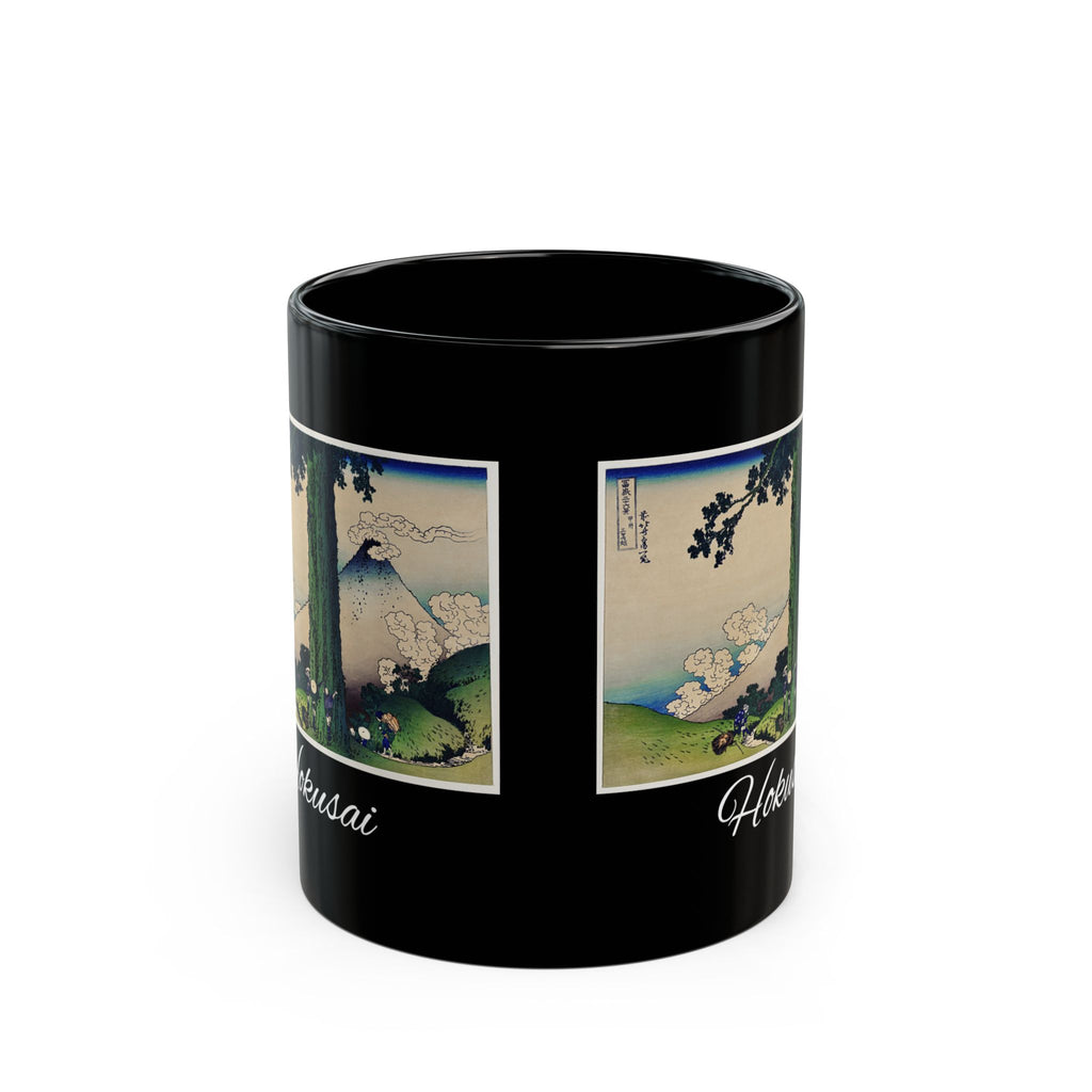 Hokusai Katsushika Hokusai Mount Fuji Black Ceramic Mug — Classic Japanese Wave Art (11oz, 15oz)