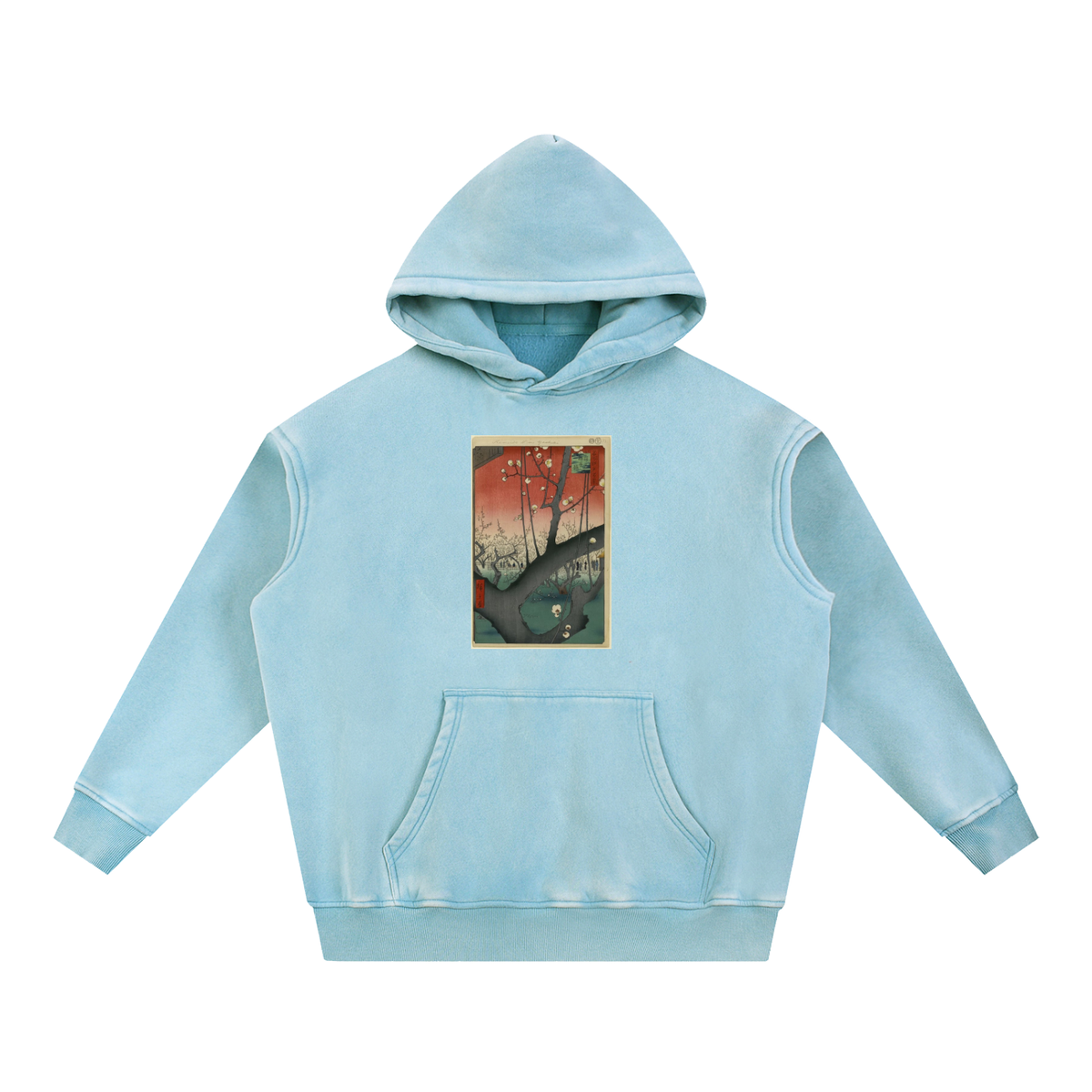 Utagawa Hiroshige — Plum Park in Kameido — 355gsm Hoodie