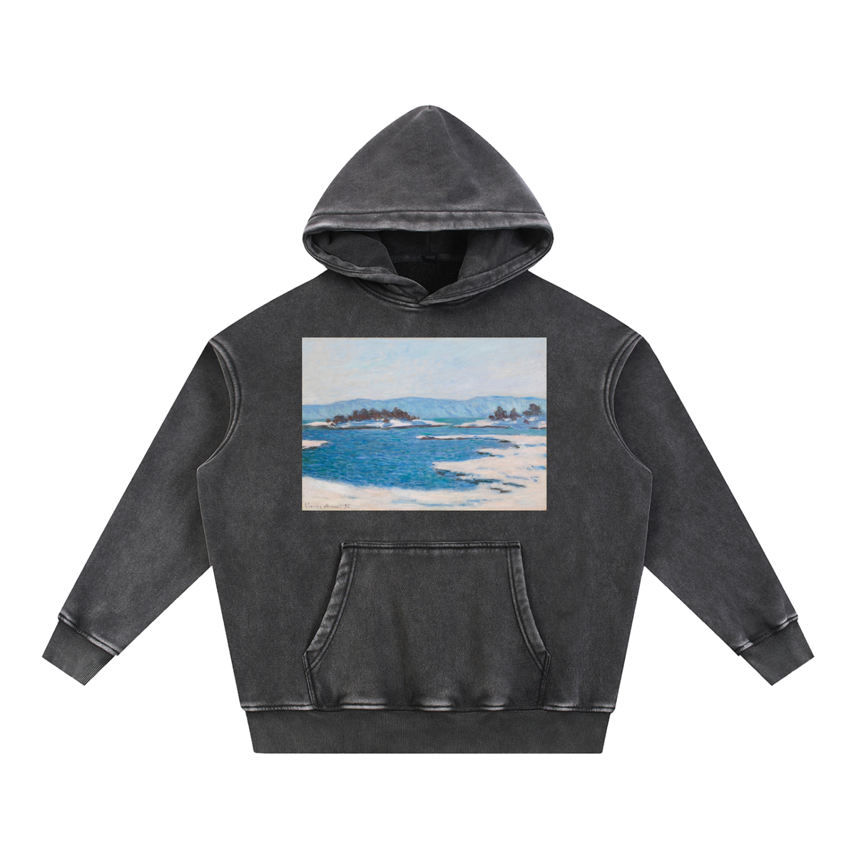 Claude Monet — Break-up of the Ice — 355gsm Hoodie