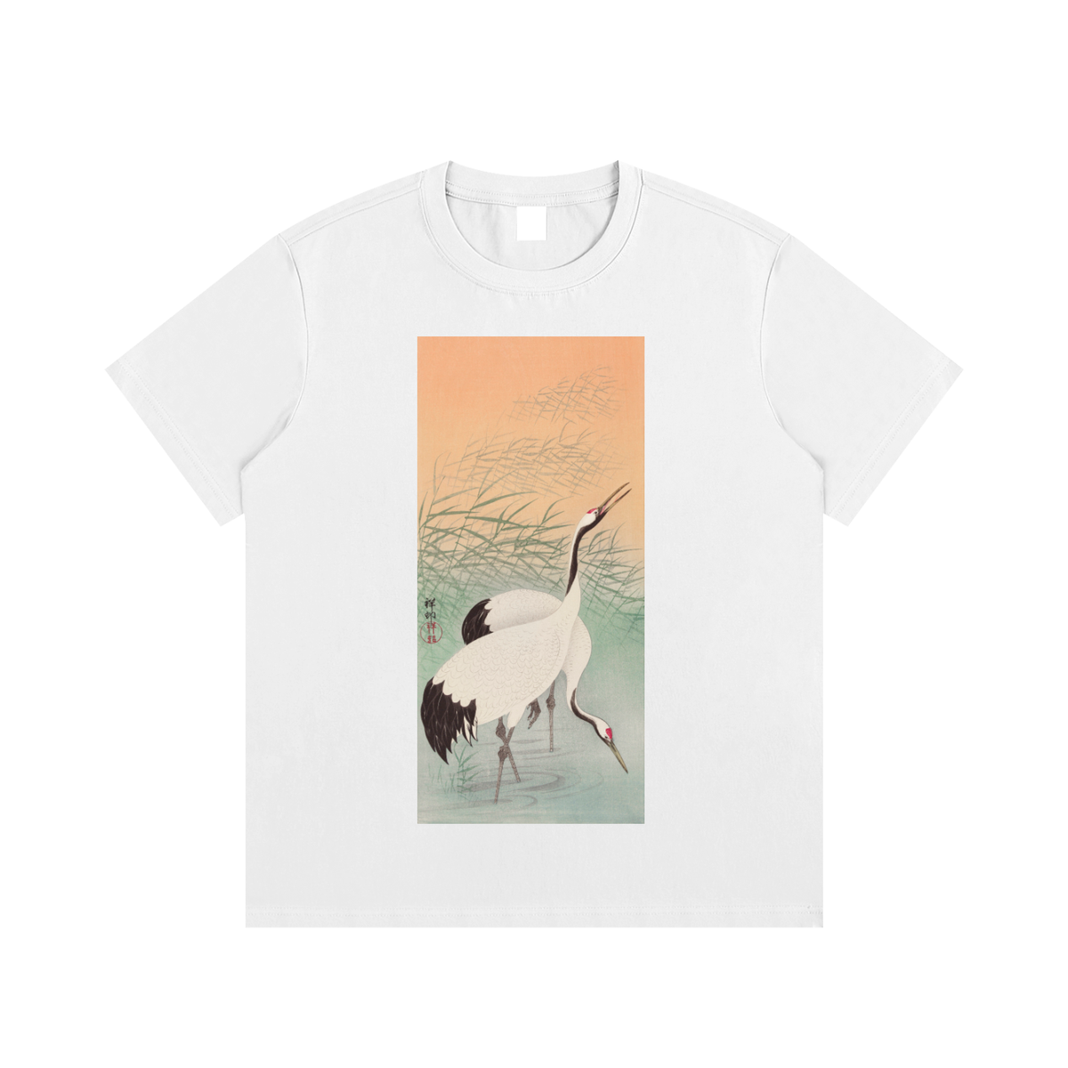 Ohara Koson — Crane in Water — 220gsm T-Shirt