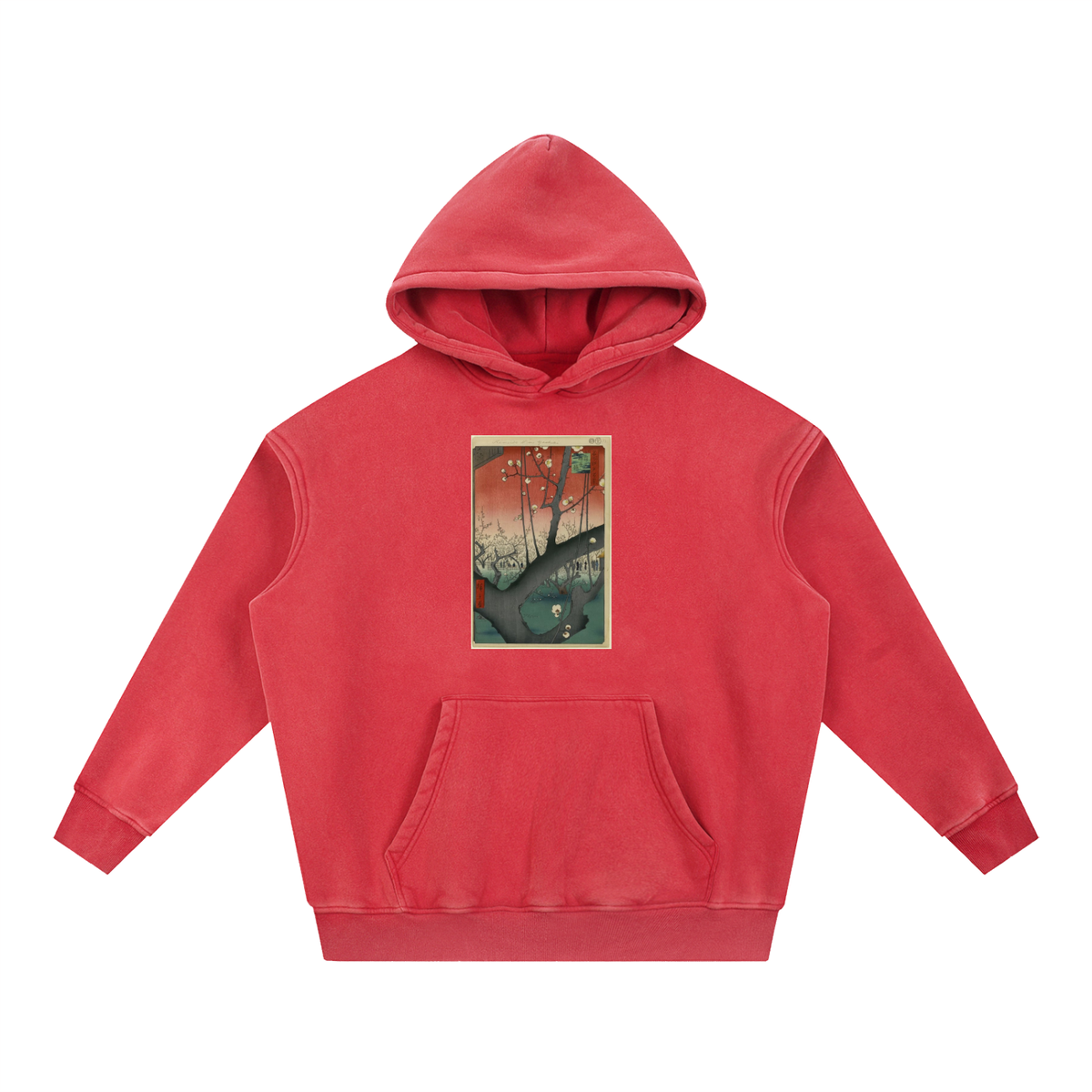 Utagawa Hiroshige — Plum Park in Kameido — 355gsm Hoodie