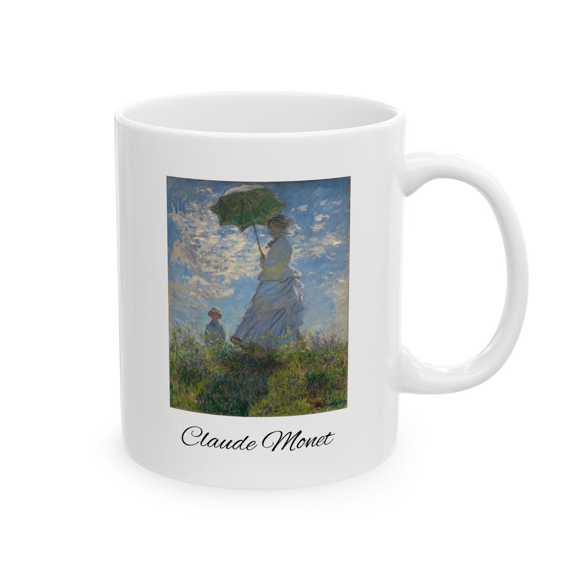 Claude Monet Ceramic Mug - 'Chive' Botanical Art Coffee Cup (11oz/15oz)