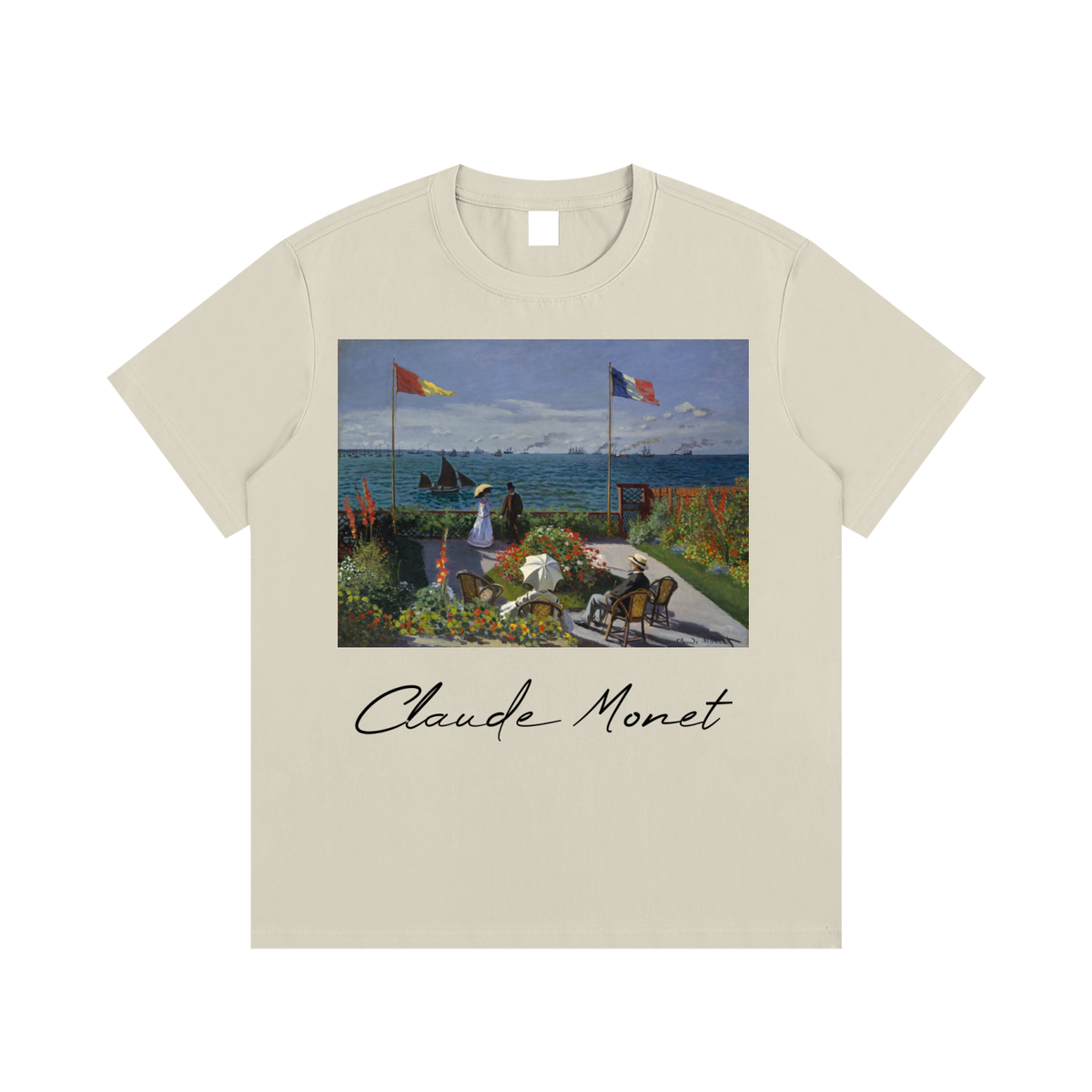 Claude Monet — The Beach at Trouville — 220gsm T-Shirt