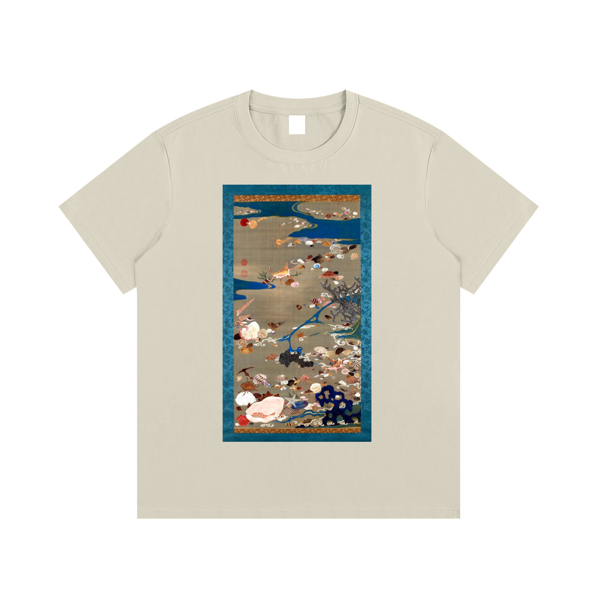 Ogata Kōrin — Cranes by the Water — 220gsm T-Shirt