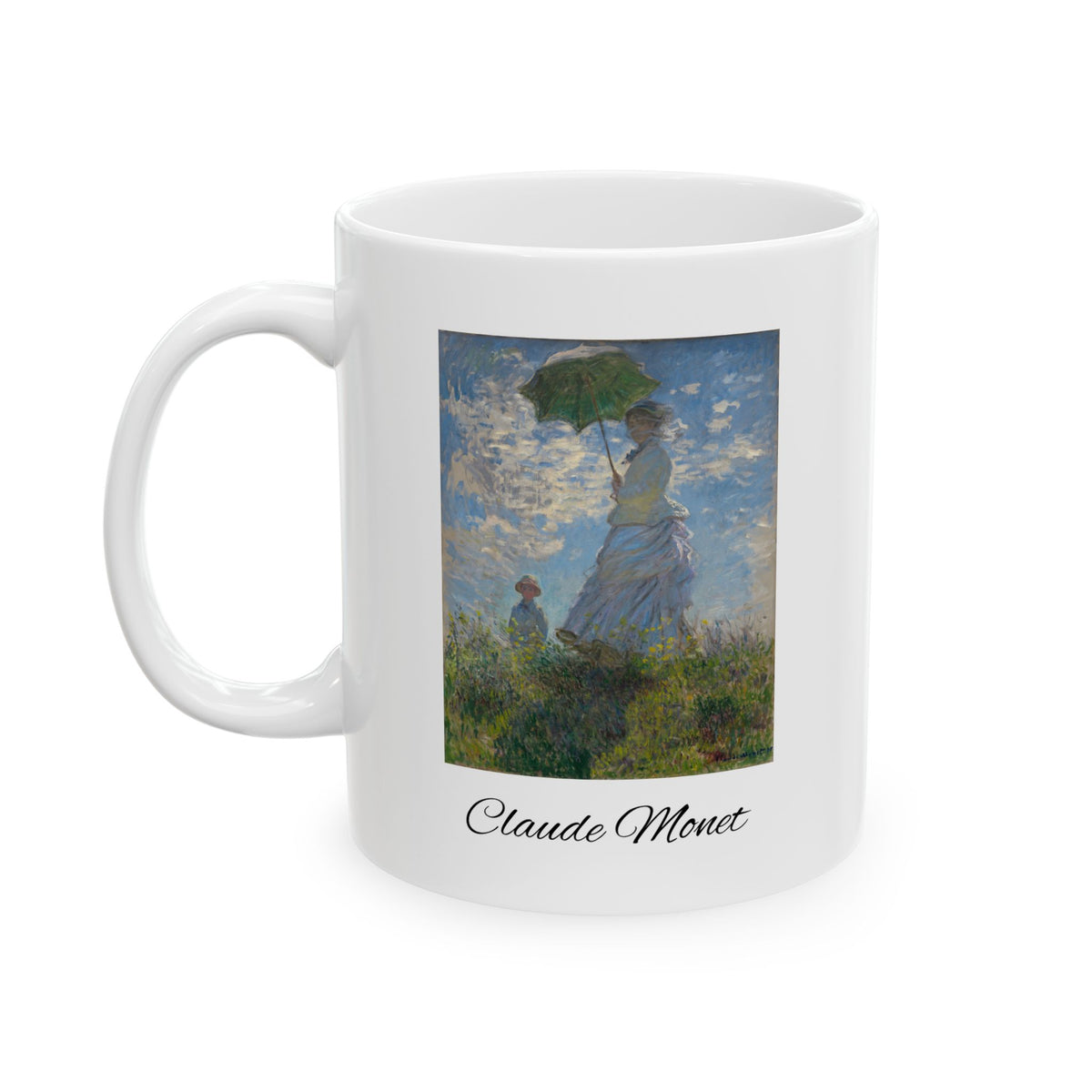 Claude Monet Ceramic Mug - 'Chive' Botanical Art Coffee Cup (11oz/15oz)