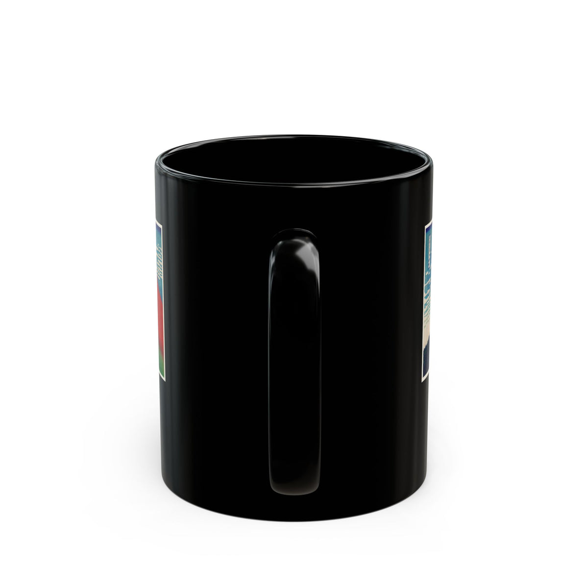 Hokusai Katsushika Hokusai Red Mount Fuji Black Coffee Mug (11oz/15oz)