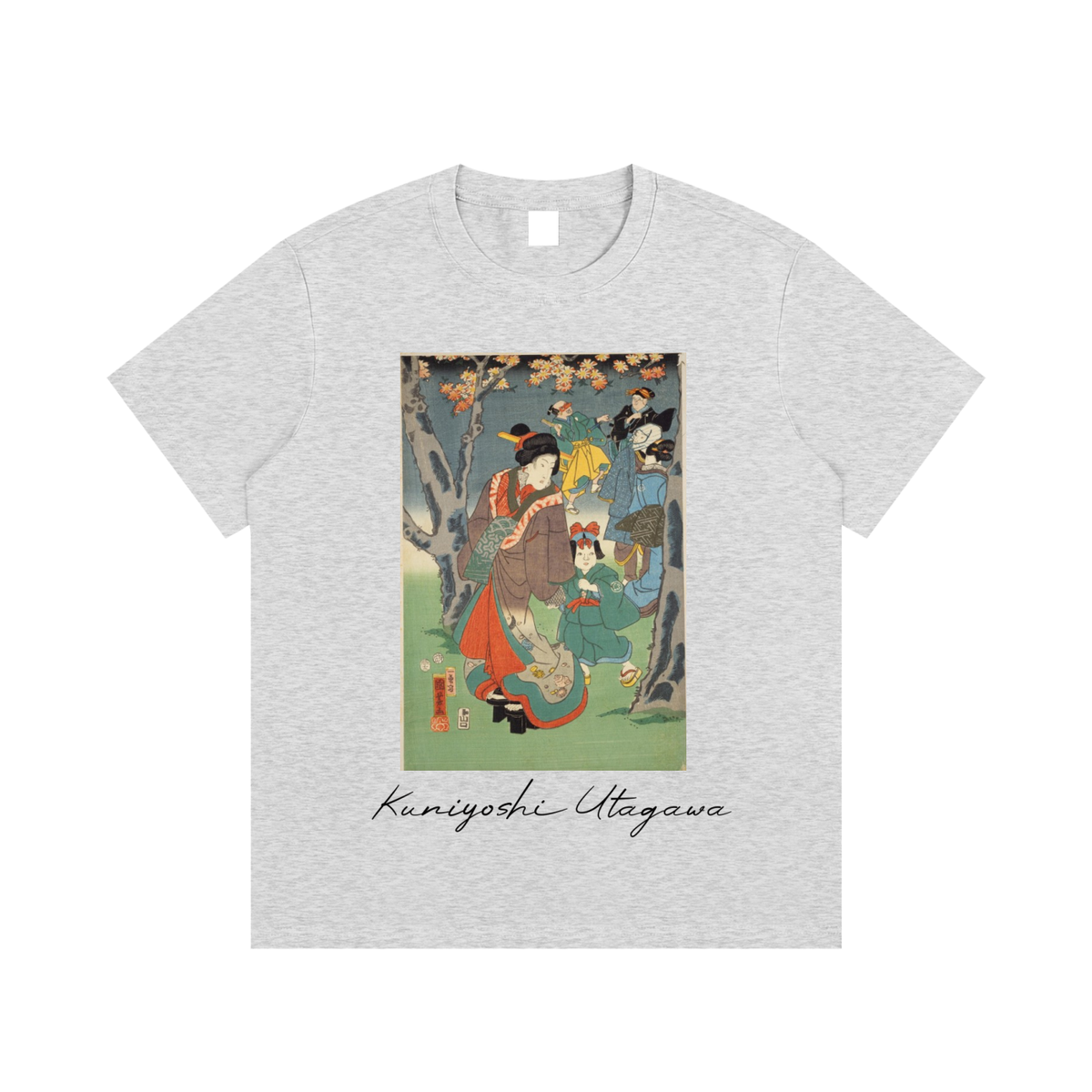 Utagawa Kuniyoshi — Beauties in a Garden — 220gsm T-Shirt