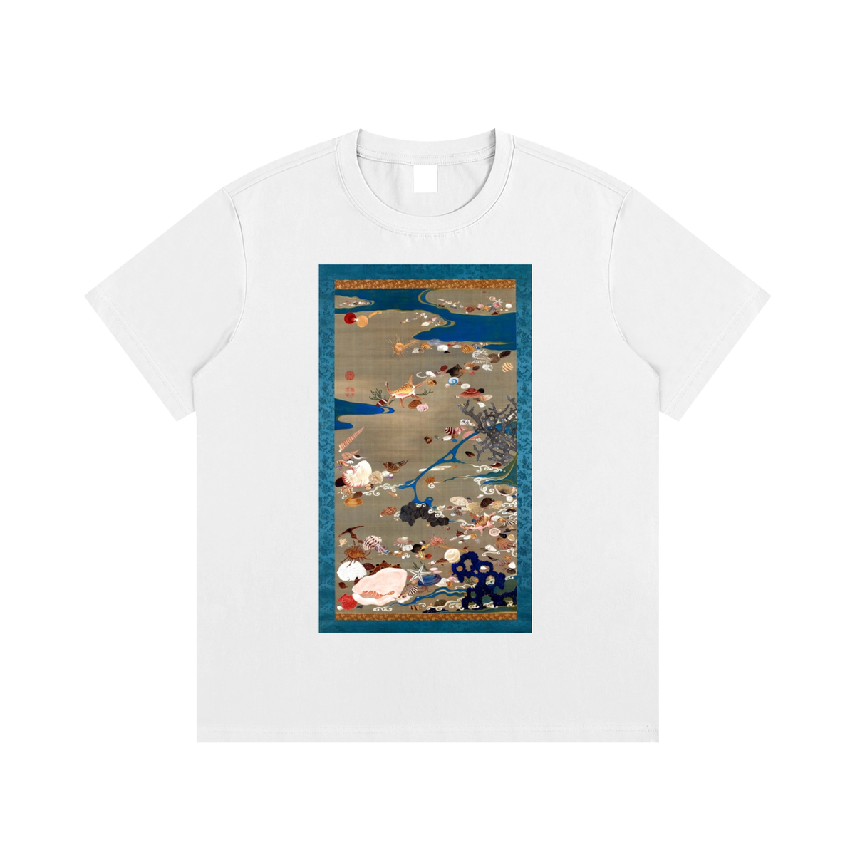 Ogata Kōrin — Cranes by the Water — 220gsm T-Shirt