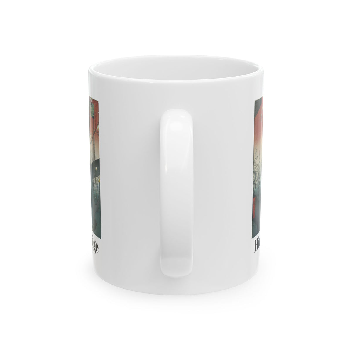 Hiroshige Utagawa Ceramic Mug — Retro Sunset Forest Art Coffee Cup (11oz, 15oz)
