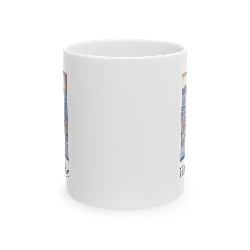 Hiroshige Utagawa Ocean Lighthouse Ceramic Mug — Scenic Nautical Coffee Cup (11oz & 15oz)