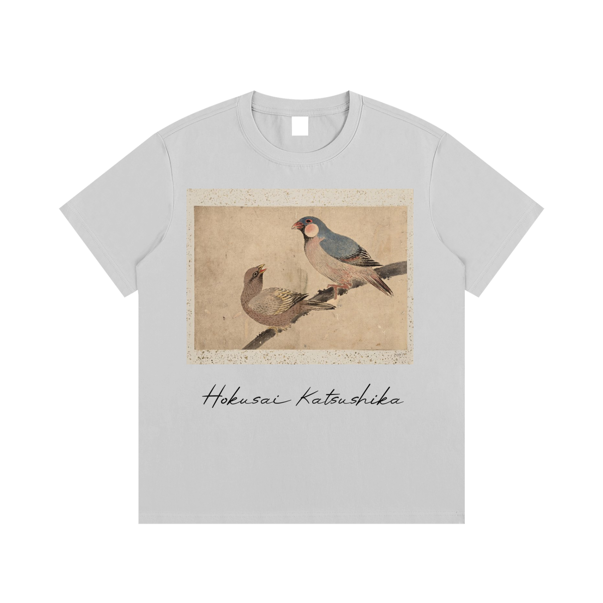 Katsushika Hokusai — Bird on a Blossoming Branch — 220gsm T-Shirt