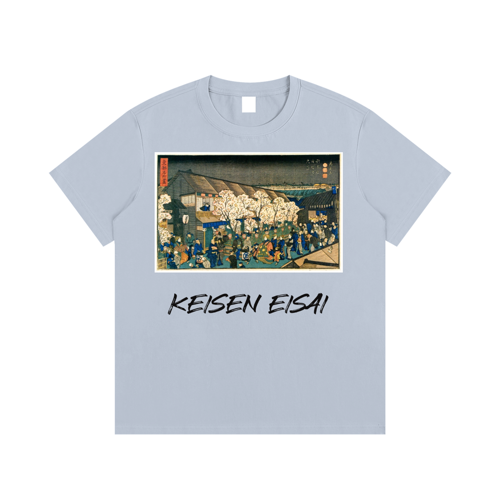 Keisai Eisen — Station on the Kiso Kaidō — 220gsm T-Shirt